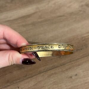 Avon vintage Gold Peace Bangle Bracelet